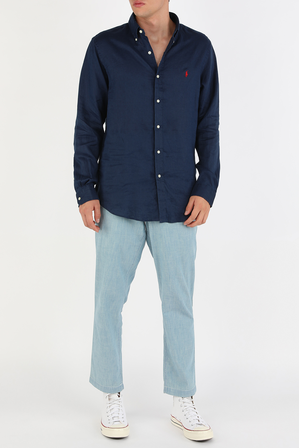 Stretch Classic Fit Prepster Chinos in Pastel Blue